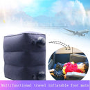 Opblaasbaar voetkussen - 3 hoogtes - Vliegtuigbedje - blauw