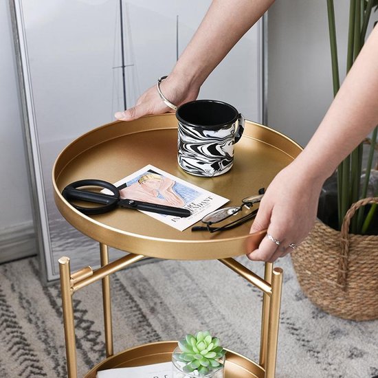 TDR - Nordic simple dubbellaagse kleine salontafel goud