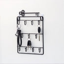 Stijlvolle Metalen Sleutelrek met 11 Haken-Wandorganizer-Ruimtebesparend - Duurzaam 25.5x16cm zwart
