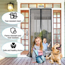 Magnetisch Anti-muggenhor Zomer Serie - Deurhor - Breed Klittenband - Duurzaam Glasvezel - Rookbestendig-100x210cm- Zwart