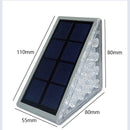 2 stuks Solar Trapverlichting Driehoekig 13 LED – Warm Licht – 2 stuks – Aluminium – Weerbestendig – Energiezuinig