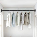 Uittrekbare Kledingkast Hanger- Garderobestang-douchegordijnstang-Verstelbaar van 90 tot 160 CM- draagvermogen 120 KG - zwart
