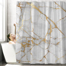 Waterdicht douchegordijn marmerpatroon - Luxe en Dik