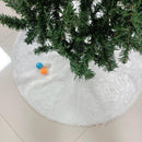 TDR - Duurzame Pailletten Geborduurde Kerstboom Rok - 122cm, Wit - Een Feestelijke Toevoeging aan Je Kerstdecoratie