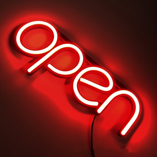 Neon verlichting-LED open bord-Licht reclamebord-hanglamp- rood