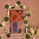 led lichtstring/lichtsnoer eucalyptusbladeren wijnstok licht 10meter 100 lampjes-wekt op batterij