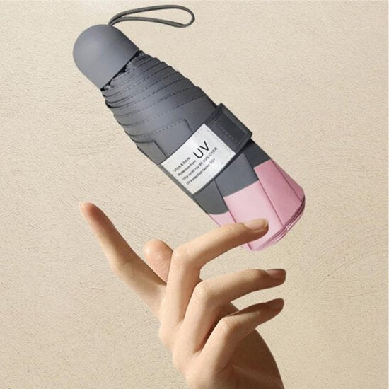 TDR -Opvouwbare Paraplu -Windproof- zonnescherm UV-SPF 50+compact en draagbaar-  Extra sterk  -  Roze