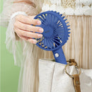 Draagbare Ventilator - oplaadbaar met USB - kan mobiel op voet plaatsen - perfect voor op op reis, buiten met warm weer - Diepzee Blauw