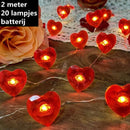 Unikorf Valentijns Rood Hart Fairy Lights 2m