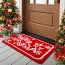 2 stuks Luxe Kerst Vloerkleed – Merry Christmas Design – Antislip, Zacht en Waterabsorberend - 40x60 cm