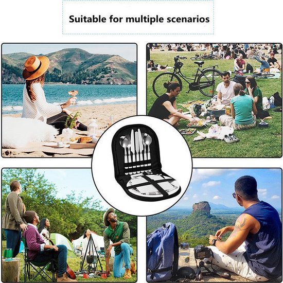 TDR Picknickset voor 2 - Camping Servies met Borden en Beste