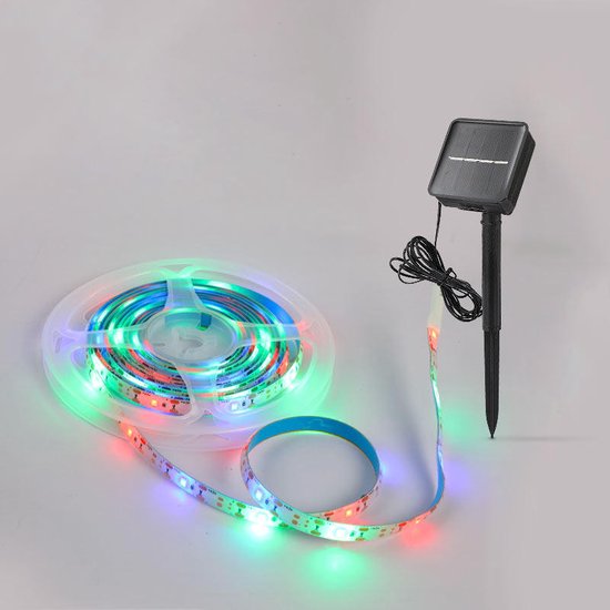 3m waterdichte RGBW solar LED lichtstrip - buiten - inkortba