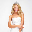 Betoverende diadeem met grote kristallen en zijdelingse kamm