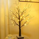 Xtraworks - Kunstmatige Berkenboom Lamp - 24 LED lichtjes - 64cm hoog - voor woonkamer en slaapkamer-LED lamp-Werkt Op Batterijen