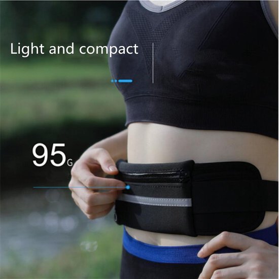 TDR - Heuptasje sport – running belt met Waterfleshouder zwart