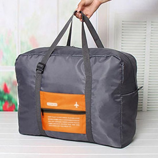 2 Stuks Draagbare opvouwbare opbergtas -Handbagage Reistas-Grote capaciteit 32Liter-oranje