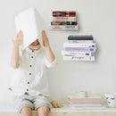 prachtige verborgen metalen boekenplank-zwevende boekenplank