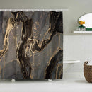 Unikorf Waterdicht Marmer Douchegordijn Zwart/Goud