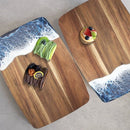 Multifunctionele Luxe Snij- & Serveerplank met Blauwe Golf 35 * 24,8 cm