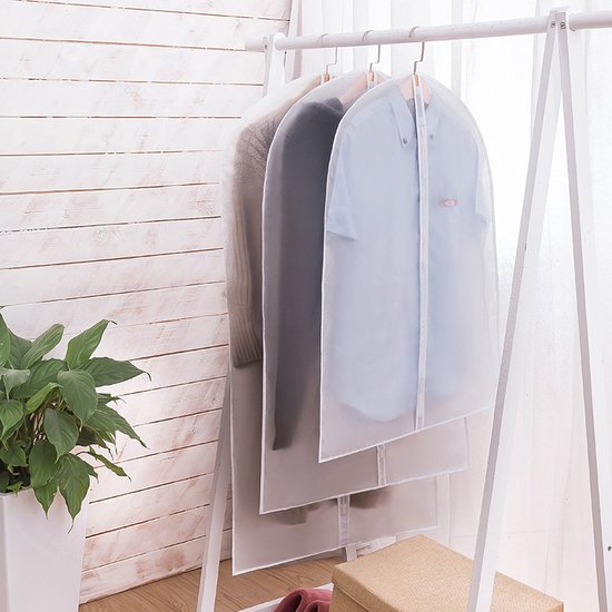 6 Stuks transparante stofhoezen voor kleding met Rits - Kled