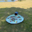 TDR - 2 in 1 Speelkleed Opbergmand - stevige stof - diameter kleed 1,5 meter - Blauw