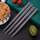 Roestvrijstalen Chinese eetstokjes - 5 paar zwart