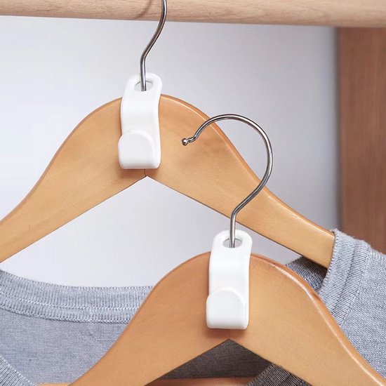Merkloos 100x verbindingshaak voor kleerhanger, kast - wit