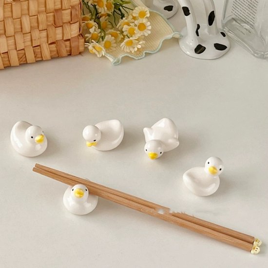 Set van 5 Vaatwasserbestendige Eetstokjeshouders Eend