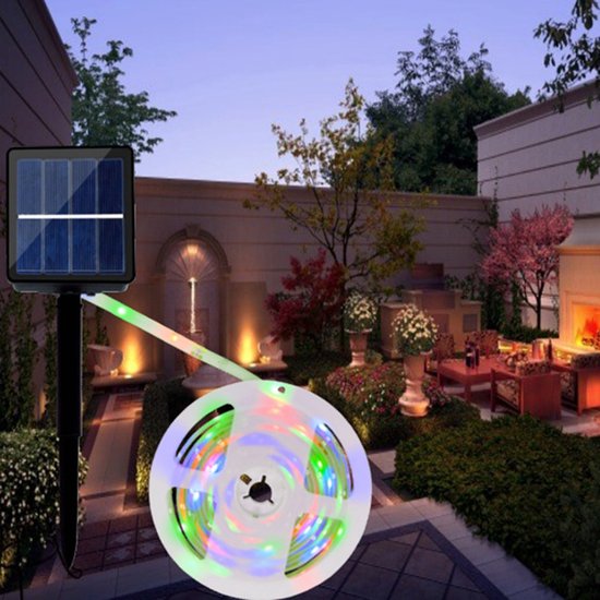 3m waterdichte RGBW solar LED lichtstrip - buiten - inkortba