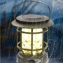 Multifunctionele Compacte Kampeerlamp met Powerbank - Duurzaam, Dimbaar & Waterdicht - USB/Zonne-Energie Opladen - Ideaal voor Outdoor & Tuin-zwart