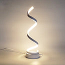 Elegante tafellamp - LED verlichting -dimbaar en oplaadbaar- spiraalvormig design voor elk interieur - wit