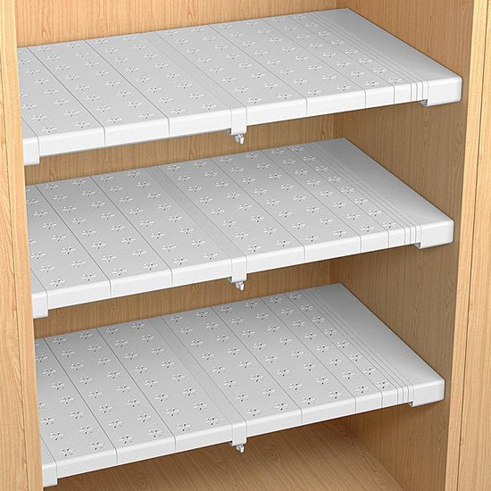 Verstelbaar legplank voor kasten - Uitschuifbaar van 71 tot 92 cm - Draagt tot 20 kg- wit