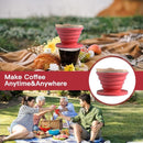 Opvouwbare siliconen koffie filter rood