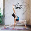 Unikorf Metalen Lotus Wanddecoratie 28x24cm Zwart