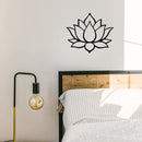 Unikorf Metalen Lotus Wanddecoratie 28x24cm Zwart