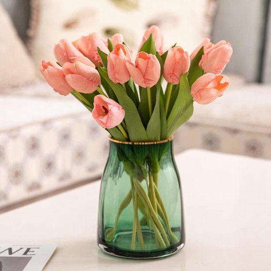 10stuks Prachtige kunst tulp-Realistische Uitstraling - Duurzaam en Onderhoudsvriendelijk- geel – afbeelding 14