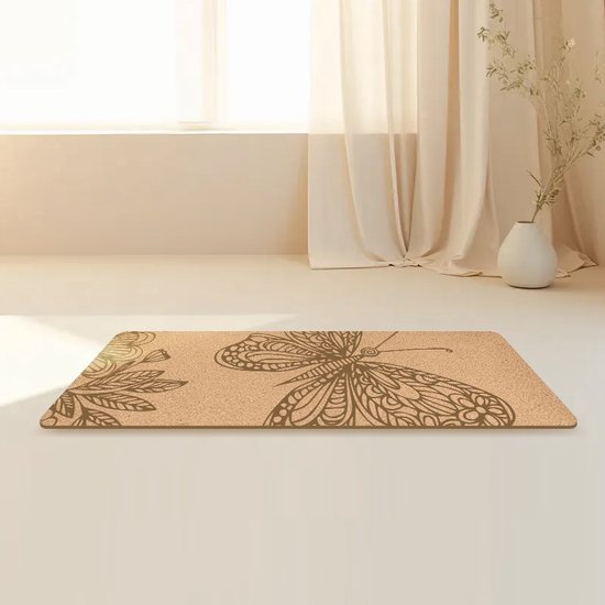 Yogamat kurk TPE 183x66x0,5 cm - biologisch afbreekbaar