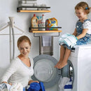 Wandrek 2-lagen met handdoektang voor badkamer - Zwart/Bruin