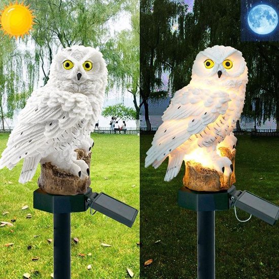 Sneeuwuil Solar Tuinlamp - Buiten Sfeerlicht Verlichting