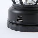 Multifunctionele Compacte Kampeerlamp met Powerbank - Duurzaam, Dimbaar & Waterdicht - USB/Zonne-Energie Opladen - Ideaal voor Outdoor & Tuin-zwart