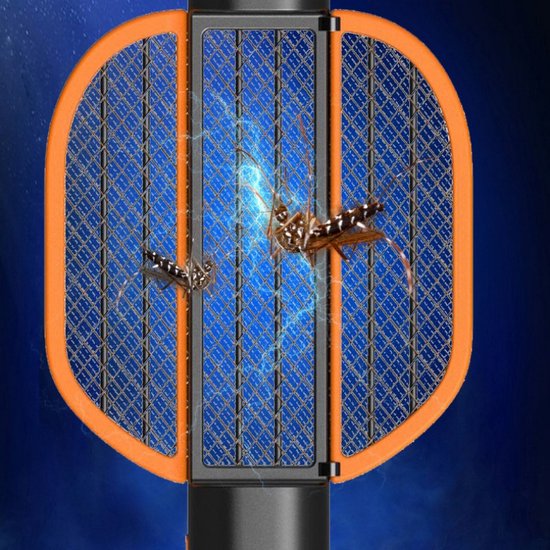 2-in-1 Muggenmepper - USB Oplaadbaar - UV-lamp Zwart/Oranje