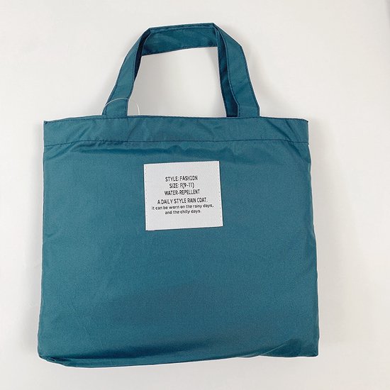 opvouwbare regenjas- waterdicht-met gratis draagtas- One Size- oceaanblauw
