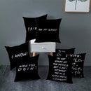 Sierkussensloop - Thema: Friends - Tekst: "OH My Gawd" - 45 x 45 cm - Zwart