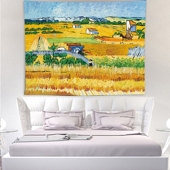 Vincent van Gogh De oogst wandposter - Stijlvolle en hoogwaardige wanddecoratie - Perfect voor elke kamer 150x130CM