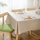TDR-Waterdicht linnen effen kleur tafelkleed - Beige 135 * 220 CM