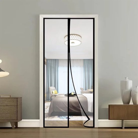 Magnetisch Anti-muggenhor 100x220cm - Zwart - Duurzaam
