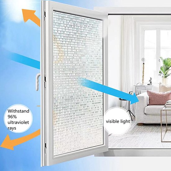 Statische lijmvrije 3D schub glasfolie anti-inkijk 90x200 cm