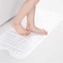 Verlengde PVC Antislip Badmat-Stevige Zuignappen - Duurzaam en Gemakkelijk te Reinigen100*40CM-wit