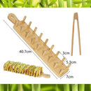 Luxe Bamboe Tacohouder met Tang voor 8 Taco's