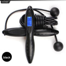 Complete Digitale Springtouw | Verstelbaar incl. verzwaarde TPE ballen | Digitaal | Automatisch Elektronisch Teller | Springtouw voor Bokstraining - Workout - Fitness – Gewichtsverlies | Indoor en Outdoor | Zwart